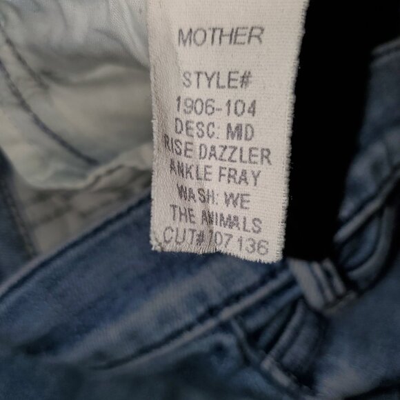 MOTHER Mid Rise Dazzler Ankle Fray Jeans in We The Animals - Picture 9 of 11